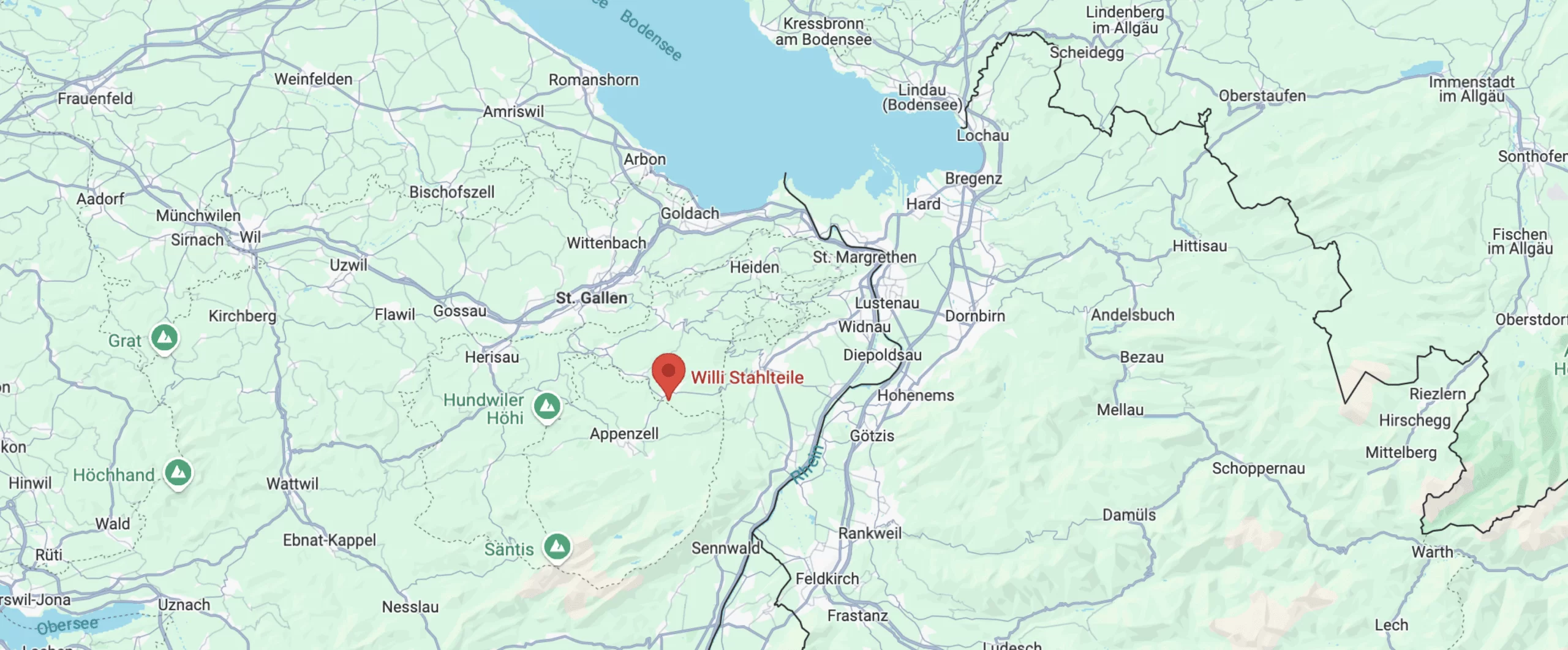 Als Unternehmen haben wir unseren Sitz in Gais. Von dort aus liefern wir in die gesamte Schweiz, egal wo sich deine Baustelle oder dein Werk befindet.